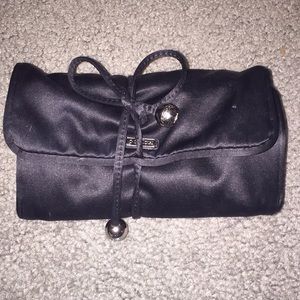 Black {Coach} travel makeup/jewelry case